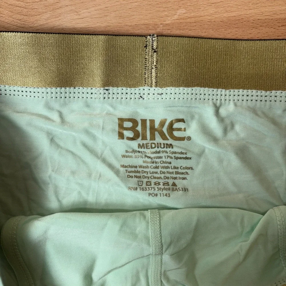 Bike Active Jock Brief Men's Light Blue Green Teal Medium New